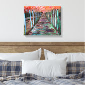 Door de bomen canvas afdruk (Insitu (Slaapkamer))