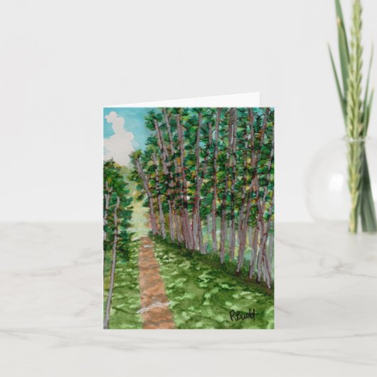 Door de bossen bedankkaart (Voorkant)