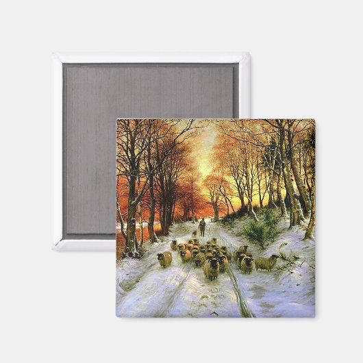 Door de Calm en Frosty Air, mooie kunst Magneet (Voorkant / Achterkant)