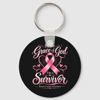 Door De Genade Van God Een Overlevende Borstkanker Sleutelhanger