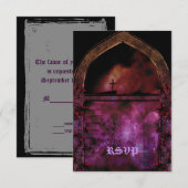 Door de Gothic van de Arch RSVP Kaartje (Voorkant / Achterkant)