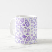 Door de hand getekende Floral Pattern & Monogram Koffiemok (Voorkant links)