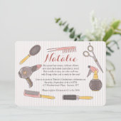 Door de hand getekende Hairdresser Elements Invita Kaart (Staand voorkant)