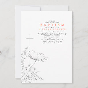 Door de hand getekende wilde bloemen Elegant perzi Kaart