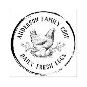  door de hand getrokken karton voor kippeneieren 	rubberstempel (Afrduk)