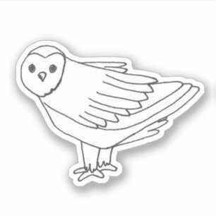 Door de hand getrokken Natuur van wilde dieren Bir Sticker