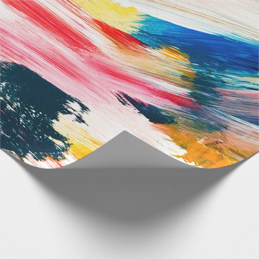 Door de hand getrokken oliesschilderij. Abstracte Cadeaupapier (Hoek)