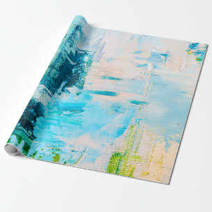 Door de hand getrokken oliesschilderij. Abstracte Cadeaupapier