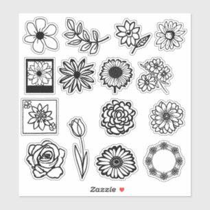 Door de hand getrokken ventilatorstickers Zwart- Sticker