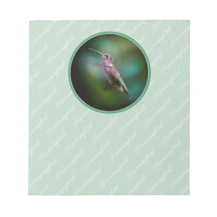 Door de huid geworpen Hummingbird - Originele Foto Notitieblok