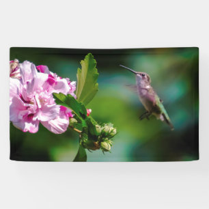 Door de huid geworpen Hummingbird - Originele Foto Spandoek