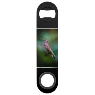 Door de huid geworpen Hummingbird - Originele Foto Speed Flessenopener