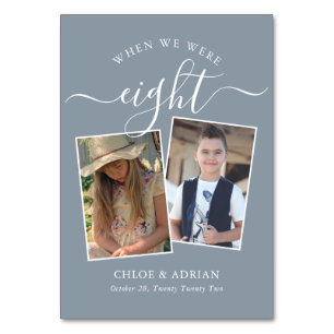 Door de jaren heen koppelen Paar Foto Wedding Mode Kaart