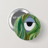 Door de kijkende grasvin ronde button 5,7 cm (Voorkant /achterkant)