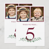 Door de lijst van de Foto's van de Jaren van het A Kaart (Voorkant / Achterkant)