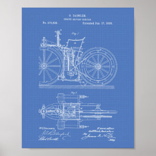 Door de motor aangedreven voertuig 1888 Kunstmatig Poster