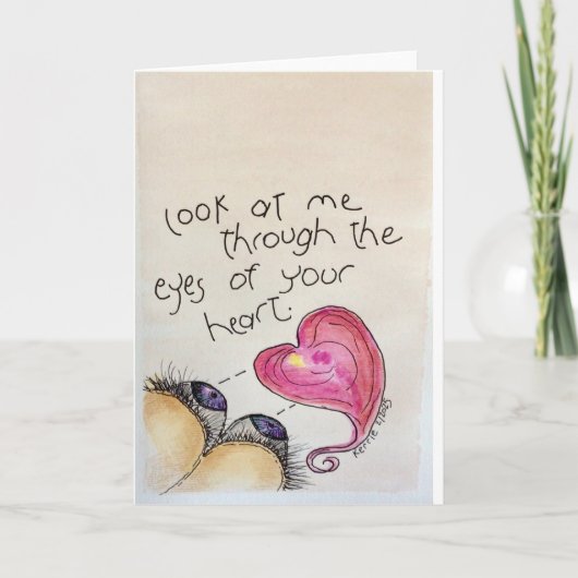 Door de ogen… bedankkaart (Voorkant)