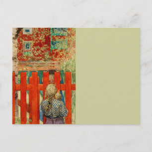 door de omheining briefkaart