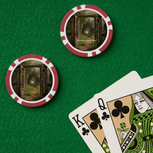 "Door de poort" Poker Chips (Pokertafel (Dubbel))