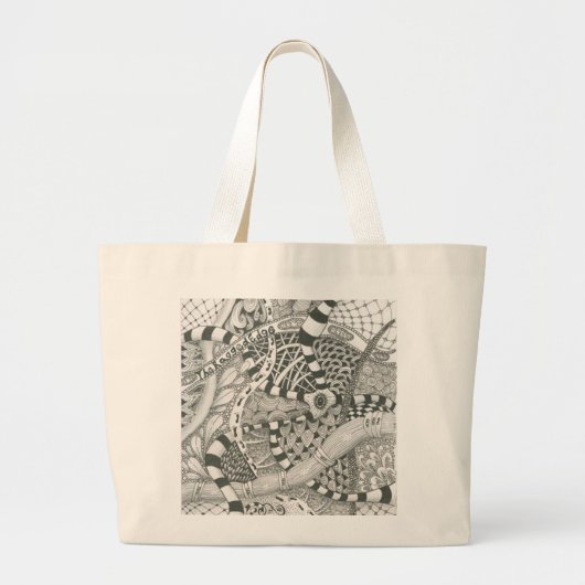 door de Ragged Edge Grote Tote Bag (Voorkant)