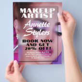 Door de schoonheidsindustrie geïnspireerde blauwe  flyer (Hand)