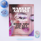 Door de schoonheidsindustrie geïnspireerde blauwe  flyer (Enkel)