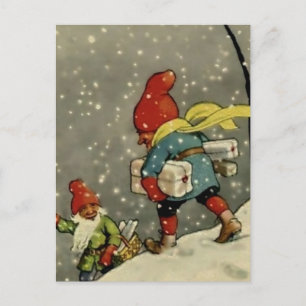 "Door de Snowstorm" door Jenny Nystrom Briefkaart