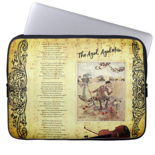 Door de spiegel Alice Wonderland Bejaarde man Laptop Sleeve