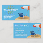 Door de strand visitekaartje (Voorkant / Achterkant)