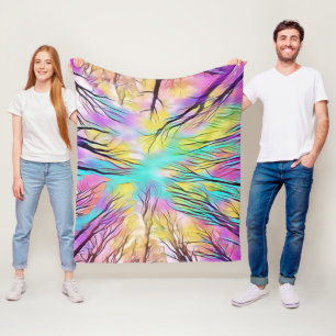 Door de Trees vleece Blanket Fleece Deken