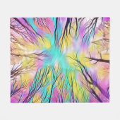 Door de Trees vleece Blanket Fleece Deken (Voorkant (Horizontaal))