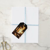 Door de Vlammen Cadeaulabel (Met Touw)