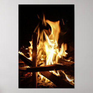 Door de vlammen poster