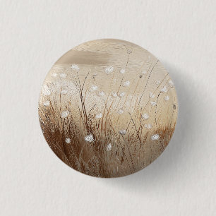 Door de wind geteisterde wilde bloemen #1 ronde button 3,2 cm