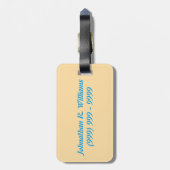 Door de Zee gepersonaliseerd Bagagelabel (Achterkant verticaal)