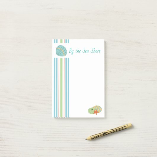 Door de Zee Shore Post-it Notes (Op bureau)