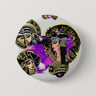 Door Deception League "Egyptian Punk Goddess" Ronde Button 5,7 Cm
