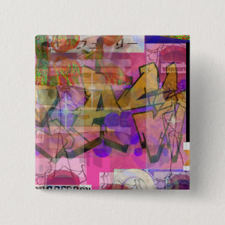 Door Deception League "Neo-Graffiti" Vierkante Button 5,1 Cm
