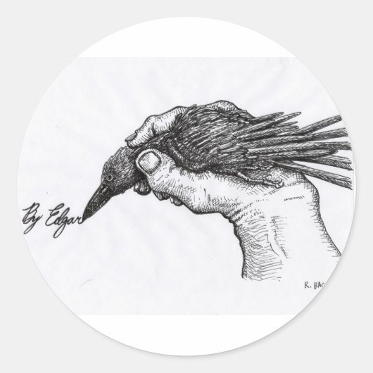 Door Edgar Ronde Sticker (Voorkant)