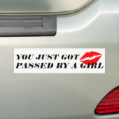 Door een Bumpersticker van een meisje (Op auto)
