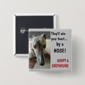 door een NOSE! Vierkante Button 5,1 Cm (Voorkant /achterkant)