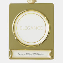 door EL3GANCE - Banner Ornament Gold Tone