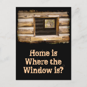 Door en door het raam briefkaart