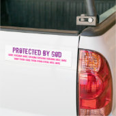 Door God beschermd Bumpersticker (Op Truck)