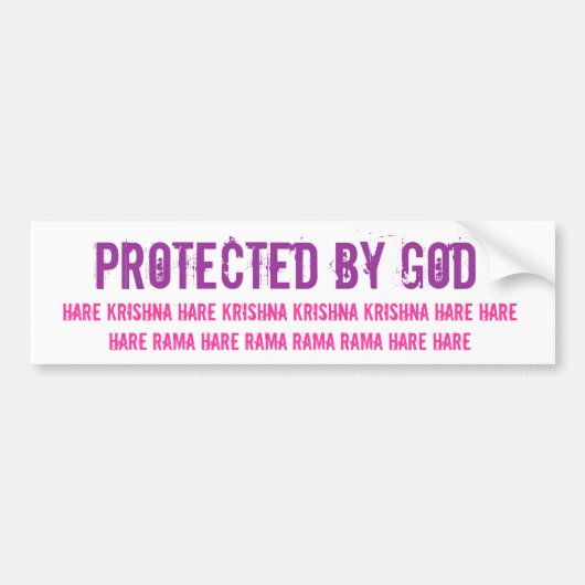 Door God beschermd Bumpersticker (Voorkant)