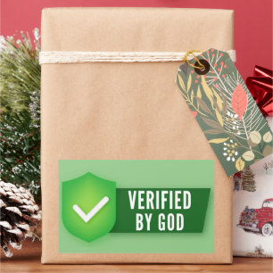 Door God Christelijke Gelovige Gelovige Grappig Rechthoekige Sticker