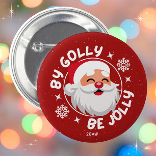 Door Golly Be Jolly Schattige Rode Kerstman Button