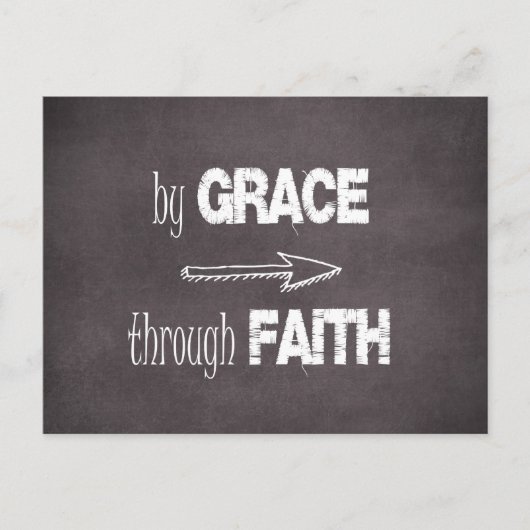 Door Grace Through Faith Bible Verse Briefkaart (Voorkant)