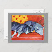 Door hart briefkaart (Voorkant / Achterkant)