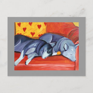 Door hart briefkaart